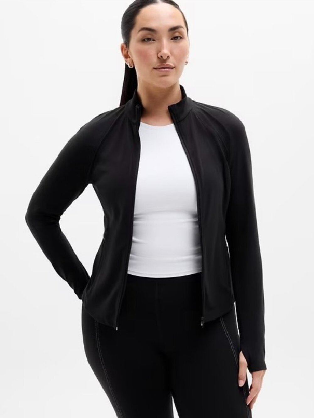 Athleta Salutation Jacket, Black, Size Small